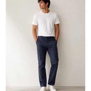 Ellesse Italia Trousers Mens Medium Navy Blue Cotton Straight Leg Chino Pants